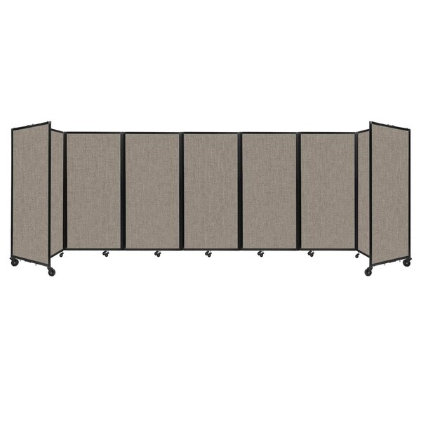 Room Divider 360 Folding Portable Partition 19'6" x 6' Warm Pebble Fabric